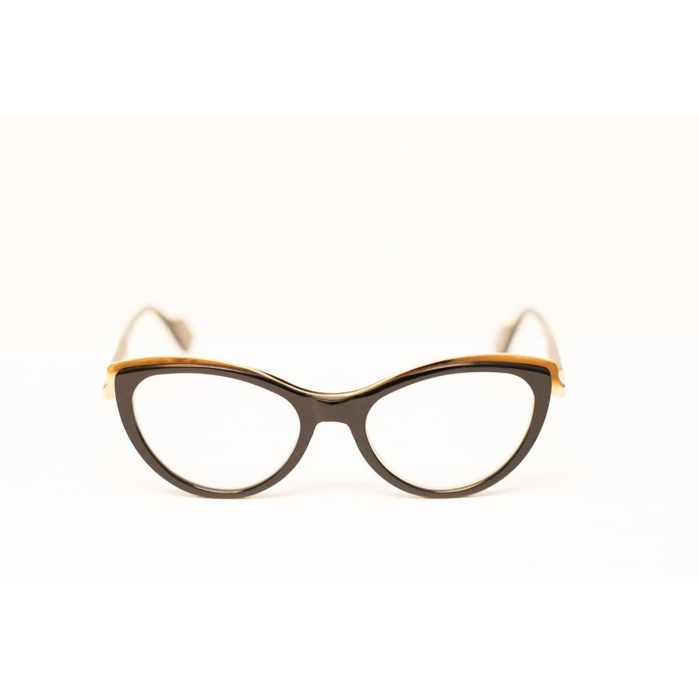 24K Pink Gold Ladies Cat's Eye Blk Optic Eyewear - Delixs Desire DX301C 04-N VP0